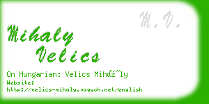 mihaly velics business card